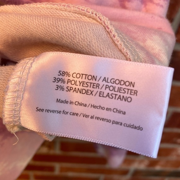 Wildfox Womens XL Purple Tie Dye Star Printed Cropped Crop Sweatshirt - Picture 5 of 8